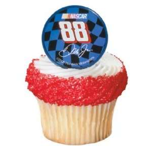 Dale Earnhardt Jr Cake or Cupcake Topper Rings (12 Pack)  
