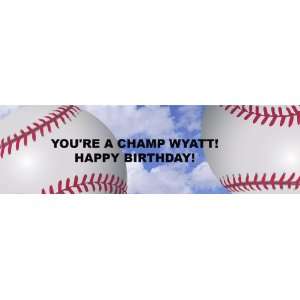 Baseball Fun Personalized Banner Large 30 x 100