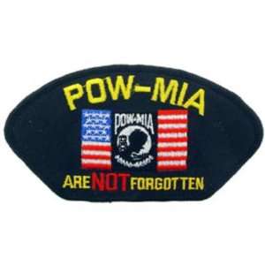  POW MIA with American Flag Hat Patch 2 3/4 x 5 1/4 