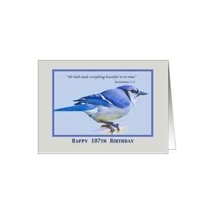  Birthday, 107th, Blue Jay Bird Card Toys & Games