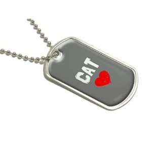  Cat Love   Military Dog Tag Luggage Keychain Automotive