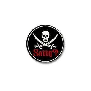  Savvy? Pirate Flag Skull Mini Button by  Patio 
