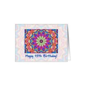    multi kaleidoscope   Happy 15th Birthday Card Toys & Games