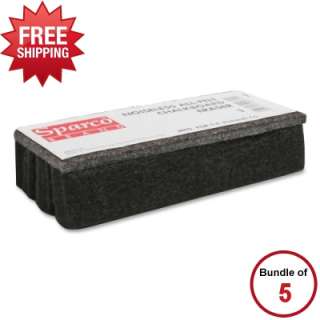Sparco All Felt Chalk Board Eraser   SPR1   5 Item Bundle  