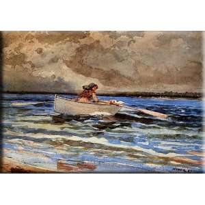  Rowing at Prouts Neck 30x21 Streched Canvas Art by Homer 