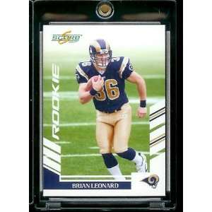  2007 Score # 348 Brian Leonard   St. Louis Rams   NFL Football 
