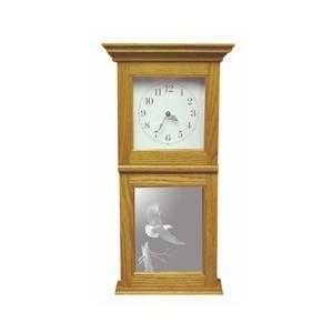  Oak Etched Wall Clock   The Promise (Bald Eagle)