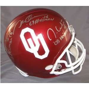  Owens/sims/white Autographed Oklahoma Full Size Helmet 