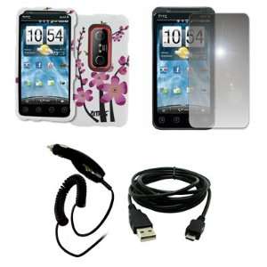  Car Charger (CLA) + USB Data Cable for Sprint HTC EVO 3D Electronics