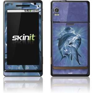  Gleaming Blue Dolphins skin for Motorola Droid 