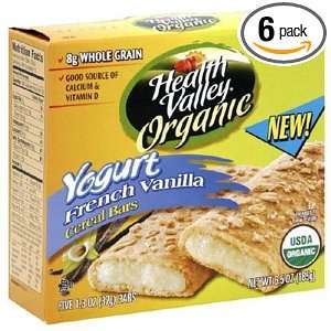 Health Valley Organic Vanilla Yogurt Cereal Bar, 6.5 Ounce (Pack of 6)
