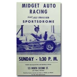  1953 Las Vegas Sportsdome Midget Racing Poster Print