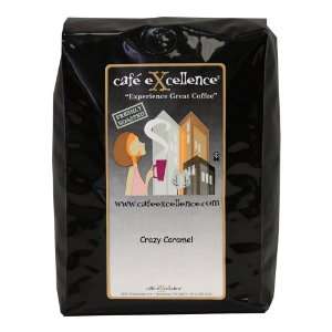 Cafe Excellence Crazy Caramel, Flavored Whole Bean Coffee, 2 Pound 
