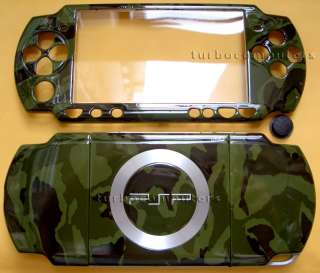 PSP 2000 Slim Full Case Housing Faceplate Camouflage  