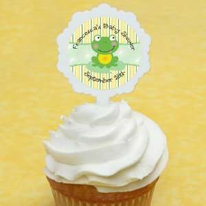  Froggy Frog   12 Cupcake Picks & 24 Personalized Stickers 