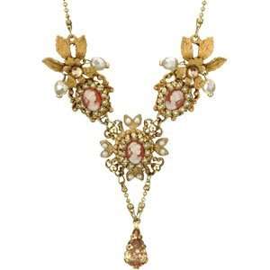  Michal Negrin Brilliant Necklace Adorned with Lady Cameos 