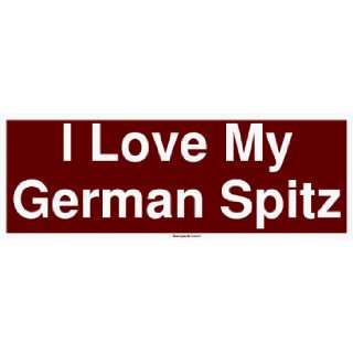  I Love My German Spitz MINIATURE Sticker Automotive