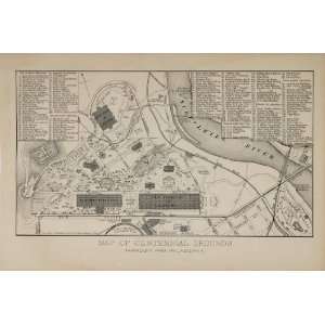   Exposition Fairmount Map   Original Lithograph