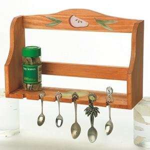  S&S Worldwide Wood Spice and Spoon Rack