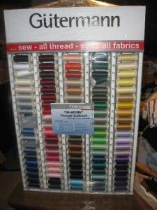 GUTERMANN IN HOME THREAD CABINET WITH 100 ROLLS OF SEW   ALL THREAD 