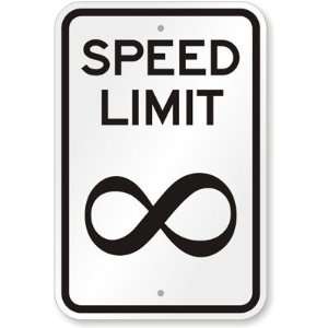  Speed Limit Infinity High Intensity Grade Sign, 18 x 12 