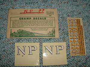 Champ Decals HO Northern Pacific KK  
