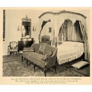  1918 Print Couch Sofa Canopy Bedroom Furniture Decor 