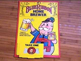 New Old Stock Pabst Blue Ribbon Home Brew Beer Malt Cardboard 