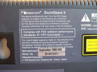 Nakamichi SoundSpace 8 Stereo System  