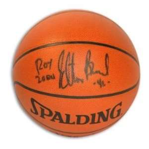  Elton Brand Signed Spalding Basketball Inscribed ROY 2000 