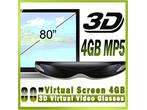 80 iTheater 3D Virtual 720P 640x480 Video Glasses 4GB Multi Formats 