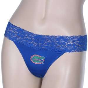 Florida Gators Ladies Royal Blue Super Soft Thong Underwear (Small 