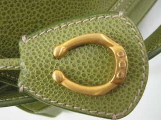 CECE CORD Green Embossed Leather Shoulder Handbag  