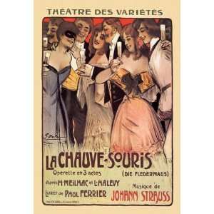 La Chauve Souris (Die Fledermaus) 12x18 Giclee on canvas  
