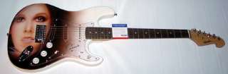 Celine Dion Autographed Signed Airbrush Guitar & Proof PSA DNA UACC RD 