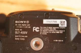 Sony SLT A55VL SLR Digital Camera A55 +18 55mm Lens 846431028332 