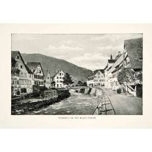   Rhine Valley River Bridge   Original Halftone Print