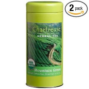 Chartreuse Organic Tea Mountain Green Organic Loose Leaf Herbal Tea, 2 