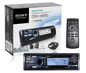 SONY DSX MS60 IN DASH MARINE AUDIO RECEIVER W/ INTERNAL USB & FRONT 