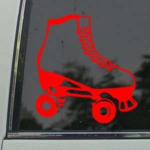  Rollerskate Red Decal Car Truck Bumper Window Red Sticker 