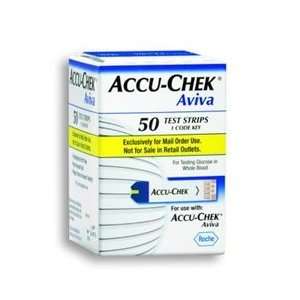  Accu Chek Aviva Blood Glucose Test Strips, 50 ct. Health 