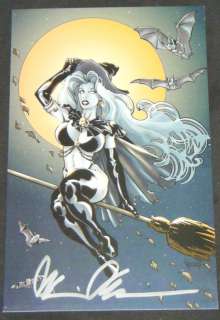 LADY DEATH Halloween Card  Signed Brian Pulido With COA  