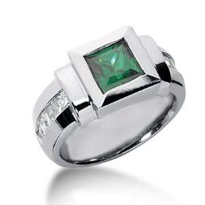   Engagement Princess Cut Channel Fashion 14k White Gold DALES Jewelry