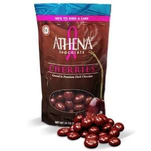 Athena Chocolate Cherries covered in Premium Dark Chocolate   24oz 