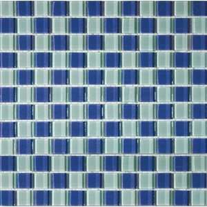  Mirage Tile Chessboard 1 x 1 Green Blue Ceramic Tile