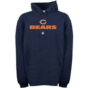  Reebok Chicago Bears Navy Blue Team Marks Hoody Sweatshirt 