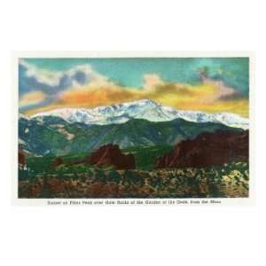  Colorado Springs, CO, Sunset View on Pikes Peak from 