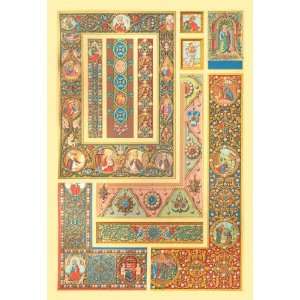  Medieval Design with Figures 24x36 Giclee
