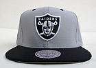 Oakland Raiders Team Logo Grey On Black Snap Back Cap H