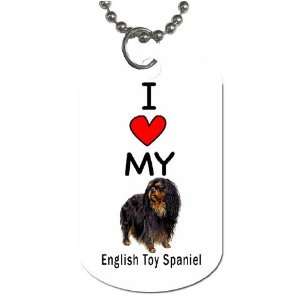 I Love My English Toy Spaniel Dog Tag 